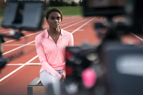 Behind the scenes interview set up with Bold Content