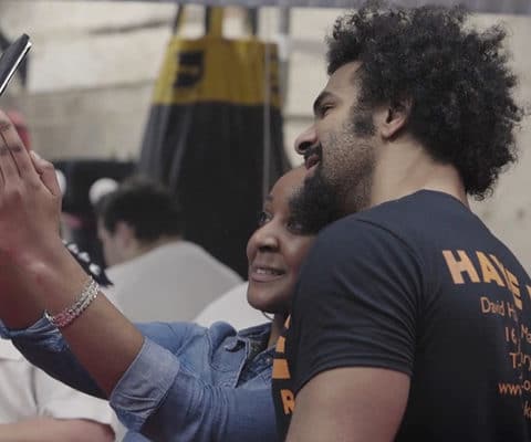 Boxer David Haye And Fan