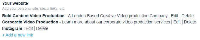 A screenshot of the Vimeo your website section