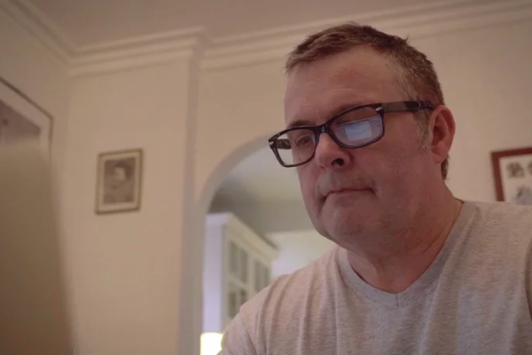 Man working on his laptop