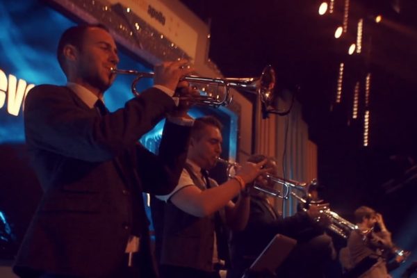 Trumpet players at the Eventim Apollo in London