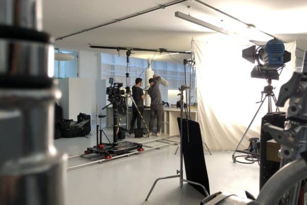 Behind the scenes set up on a Bold Content shoot