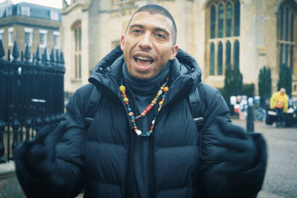 Inja reciting his poem on a Bold Content shoot