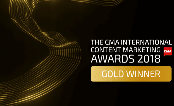 CMA International Content Marketing Awards Best Video Series 2018 trophy