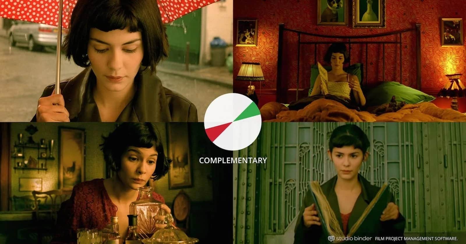 amelie colour wheel red and green