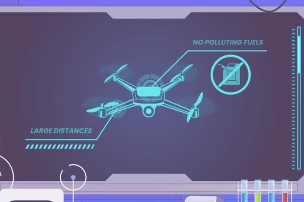 illustrated digital drone