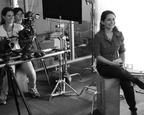 Director Tamara Rosenfeld on set