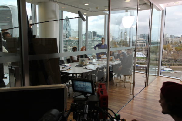 Behind the scenes on a bold content shoot in central London
