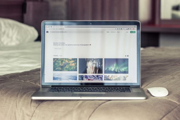 Wordpress blog on a laptop screen
