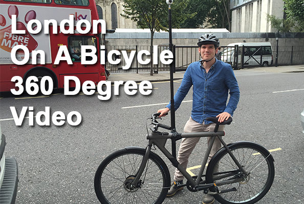 London on a bicycle 360 degree video