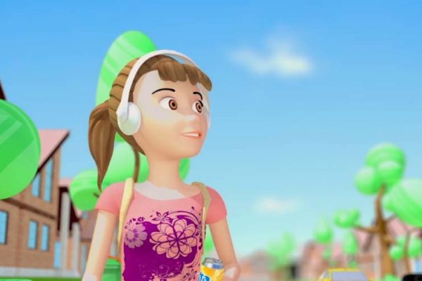 Coca Cola Recycling 3D Girl Animation