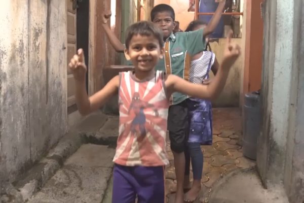 Kids dancing on the set of a Bold Content shoot